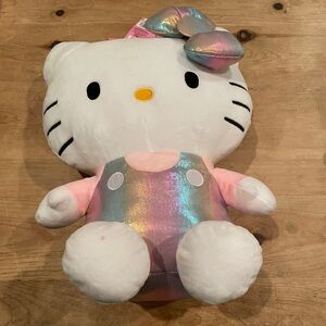 NWT Sanrio Hello Kitty Plush Backpack Zipper Iridescent, Bow, Pink 90’s Y2K OS